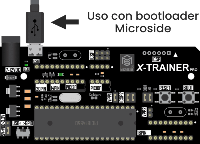 Pic-18F4550-con-bootloader-X-TRAINER-PRO_Microside_01-700x616