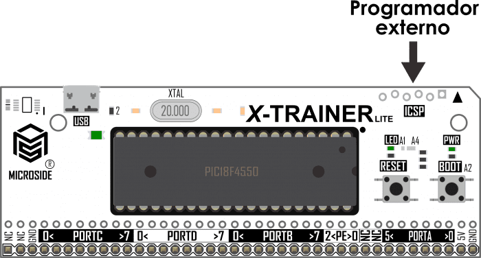 X-trainer-lite-M-Pics45K50-con-programador-externo-PIC18F4550